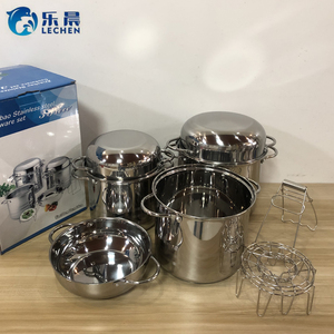 Bộ Nồi Nấu Bằng Thép Không Gỉ Bộ Dụng Cụ Nấu Ăn Và Nồi Súp Có Thể Dùng Làm Nắp Bộ 6 Món - Product Image 2