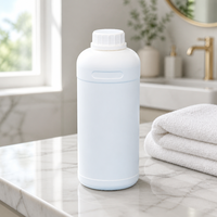 Bouteille en plastique ronde à large ouverture de 1000 ml en HDPE, col de 42 mm, pour savon liquide, shampoing, gel douche, emballage cosmétique