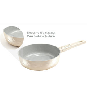 Sartén Exclusiva con Textura de Hielo Triturado, Sartenes de Cocina Antiadherentes Fundidas a Presión con Mango Extraíble - Product Image 1