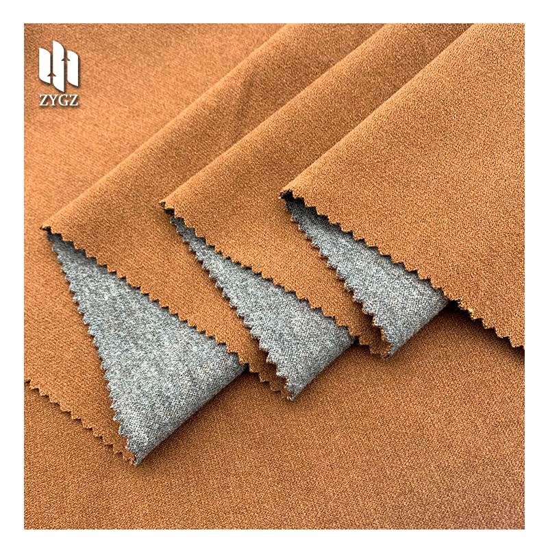 Winter Woolen Double-sided Blended 47.5%Polyester 23%Acrylic 14%Nylon 9%Rayon 4.5%Wool 2%Spandex Elastic Warm Jacket, Pants Suit