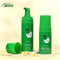 Bouteilles de mousse de cils vides de luxe noir 150ml 200ml plastique PET nettoyant pour le visage liquide mousse moussante bouteille à pompe