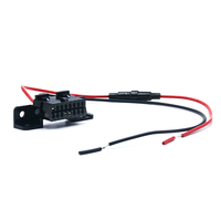 Câble OBD noir et rouge, adaptateur de charge OBDII 16 broches avec fusible pour alimentation GPS, câble OBDII depuis la batterie du véhicule, 40 cm