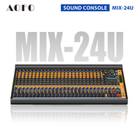 Console de mixage audio numérique professionnelle MIX-24U 24 canaux avec écran tactile USB Bluetooth pour scène live