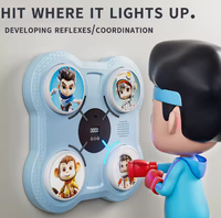 Cible de boxe murale intelligente pour enfants, entraînement de frappe, soulagement du stress, fitness - Matériau PU