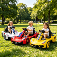 Kart électrique pour enfants à 3 vitesses réglables, avec télécommande, voiture de course électrique fougueuse, livraison directe d'usine