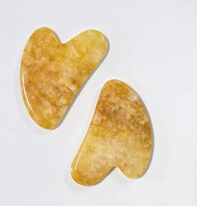 Masajeador Facial de Jade Amarillo Citrino 100% Natural en Forma de Corazón - Product Image 6