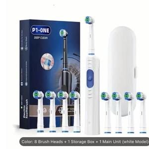 Fabricant OEM Direct – Nouvelle <span class=keywords><strong>Brosse</strong></span> <span class=keywords><strong>à</strong></span> Dents <span class=keywords><strong>Électrique</strong></span> Rotative Étanche avec 3 Modes de Nettoyage, Conception Rotative Type <span class=keywords><strong>Oral</strong></span>-<span class=keywords><strong>B</strong></span>, <span class=keywords><strong>Étui</strong></span> de Voyage en Nylon - Product Image 5