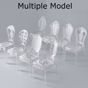 Chaise de jardin extérieure légère et résistante aux intempéries avec grand motif floral en relief et cadre en polycarbonate transparent - Product Image 3