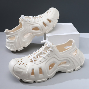 Men's Hollow EVA <b>Clogs</b> Thick Sole Breathable Outdoor Beach Sandals Closed Toe Summer Wear - Product Image 1