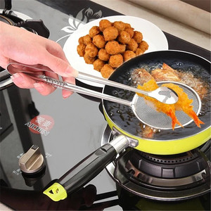 Pinces de <span class=keywords><strong>cuisine</strong></span> <span class=keywords><strong>en</strong></span> acier inoxydable Pinces de service <span class=keywords><strong>en</strong></span> métal avec passoire à mailles - Product Image 5