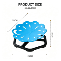 Chaise tournante sensorielle phosphorescente pour enfants, siège pivotant pour tout-petits, base robuste en plastique et métal, tabouret d'équilibre intérieur/extérieur