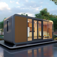 Maison préfabriquée 2025, petite maison intelligente en forme de capsule spatiale, maison préfabriquée modulaire, entrepôt Apple, cabane, maisons