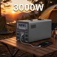 Estaciones de Energía Portátiles LiFePO4 de 3000W, Generador Solar, Onda Sinusoidal Pura, UPS, Batería de Respaldo para Emergencias en el Hogar, Exteriores y RV