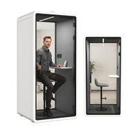 Cabine de bureau insonorisée certifiée CUL, cabine téléphonique acoustique, espace de travail silencieux avec système de ventilation pour le marché nord-américain
