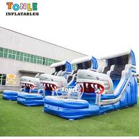 Toboggan aquatique gonflable de 18 pieds de haut pour location événementielle