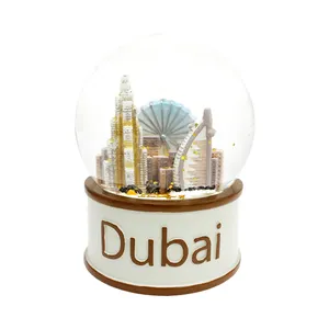 Globo de nieve de cristal regalo recuerdo turístico edificio 3D resina personalizada I Love Dubai país recuerdo globo de nieve