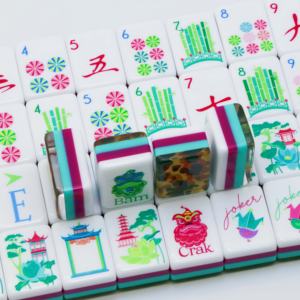 Juego de Mahjong Americano Personalizado de 4 Capas y 160 Piezas Acrílicas, Mesa de Entretenimiento con Diseño de Tortuga, Fichas de Mahjong Americano - Product Image 6