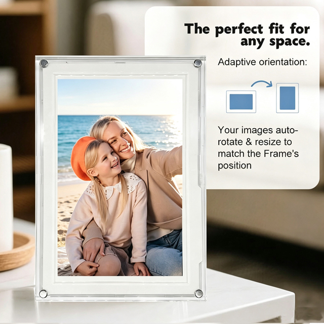 Customized your own digital 10.1" Acrylic Digital Photo Frame with WiFi 4GB 16GB 32GB Memory MP4 Support IPS Touch Screen