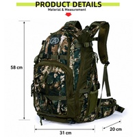 Sac à dos de chasse camouflage personnalisé avec logo, sac à dos de chasse camouflage multi-usages avec système de transport double et ceinture ajustable