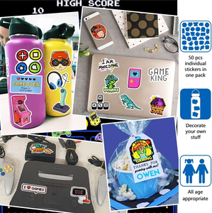 Pegatinas de Vinilo Impermeables Personalizadas para Niños y Niñas, Hoja Adhesiva Fuerte de 50 Piezas, Regalos para Videojuegos - Product Image 2