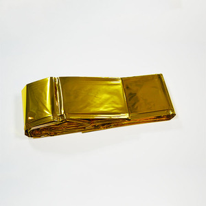 <span class=keywords><strong>Manta</strong></span> Térmica de Emergencia Desechable, Dorada/Plateada, de Doble Cara, Portátil, Gruesa, con Protección Solar para Ayuda en Desastres - Product Image 5