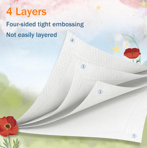 Khăn giấy mặt Lampure bỏ túi 20*20 4 lớp bột giấy nguyên chất màu trắng tiện lợi khi đi du lịch 7 túi/gói - Product Image 4