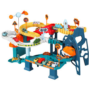 Aventure éducative pour enfants espace dinosaure voiture piste Offre Spéciale bricolage assemblage 4 fentes voiture course ensembles jouet avec lumière et son - Product Image 1