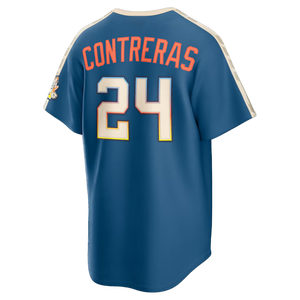 Maglia da Stadio Milwaukee City Connect 2026 per Uomo, Blu Minerale, Vendita all'Ingrosso # 22 Yelich # 11 Chourio # Maglia da baseball 32 Misiorowski - Product Image 6