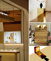 Panneau décoratif effet miroir HD incassable, feuilles de miroir acrylique pour vitrine de magasin, décoration murale et travaux manuels DIY