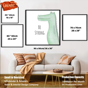 Impresión en Lienzo de <span class=keywords><strong>Cocodrilo</strong></span> de Dibujos Animados, Estilo Nórdico, para Cuarto Infantil, Impresión Digital Brillante, Pósteres Decorativos para Pared - Product Image 5