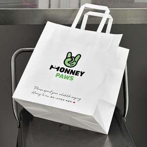 Customized Eco-Friendly Recycled Kraft Paper Bags for <b>Pet</b> <b>Food</b> for Supermarket Animal Store Packaging - Product Image 2