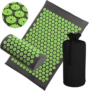 ECO Friendly Coconut Plastic Spikes Yoga Massage Shakti Mat Reflexology Acupressure Mat - Product Image 1