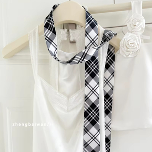 Hello Kitty Tie Belt Multifuncional Moda Tira larga Bufanda de seda Primavera/Verano Bufanda Estilo académico - Product Image 1