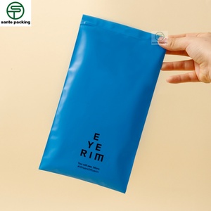 Customized Recyclable PE Zipper Top Sock Packaging Bags Frosted Surface Shandong Source Factory - Product Image 1