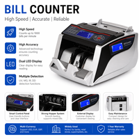 Compteur de billets 2825, machine à compter l'argent, trieuse de billets, détection UV MG IR CIS pour USD EUR GBP, comptage précis multi-devises