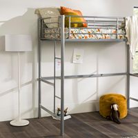 Lit superposé moderne en acier à double étage avec bureau et armoire intégrés pour chambre d'étudiant ou appartement, fabriqué en métal durable