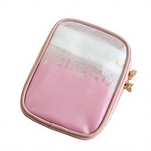 <b>Clear</b> Travel Makeup Organizer <b>Bag</b> Small Cute Makeup <b>Bag</b> Cosmetic Zipper <b>Toiletry</b> Storage Coin Pouch for Women - Product Image 1