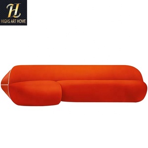 HIGHS ART Bestseller - Meubles de design italien - Canapé moderne de luxe incurvé - Canapés en cuir véritable - Canapé rouge pour villa - Product Image 6