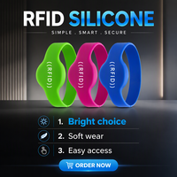 Bracelet en silicone NFC RFID pour enfants et adultes, impression sérigraphique électronique, en solde