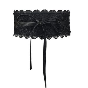 Ceintures larges en PU à lacets pour femmes, couleurs personnalisées, <span class=keywords><strong>ceinture</strong></span> <span class=keywords><strong>chic</strong></span>, <span class=keywords><strong>ceinture</strong></span> enveloppante, <span class=keywords><strong>ceinture</strong></span> obi, nœud papillon, corset, <span class=keywords><strong>ceinture</strong></span> pour robe - Product Image 2