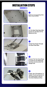 Kit <span class=keywords><strong>de</strong></span> support <span class=keywords><strong>de</strong></span> montage en acier inoxydable 304 réglable 50-400 <span class=keywords><strong>mm</strong></span> avec <span class=keywords><strong>collier</strong></span> <span class=keywords><strong>de</strong></span> <span class=keywords><strong>serrage</strong></span> pour boîte étanche extérieure et coffret électrique OEM - Product Image 5