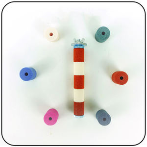 Nouveau support <span class=keywords><strong>de</strong></span> perchoir d'oiseau rayé Colorfast <span class=keywords><strong>jouet</strong></span> à mâcher bâton debout <span class=keywords><strong>pour</strong></span> le meulage des pattes <span class=keywords><strong>de</strong></span> <span class=keywords><strong>perroquet</strong></span> - Product Image 2