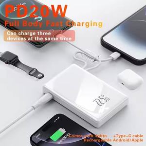 Banca di potere di alta qualità 22.5W ricarica rapida sottile <span class=keywords><strong>2</strong></span> in 1 doppia linea banche di potere portatili per il telefono 10000mAh 20000mAh Power Bank - Product Image 3