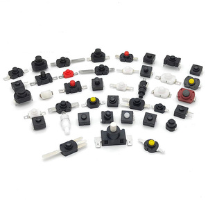 Interruptor de linterna 1.5A 250V 18*12mm Tipo de parche autoblocante Interruptor de botón pulsador 2P-ON-OFF Interruptores pequeños - Product Image 1