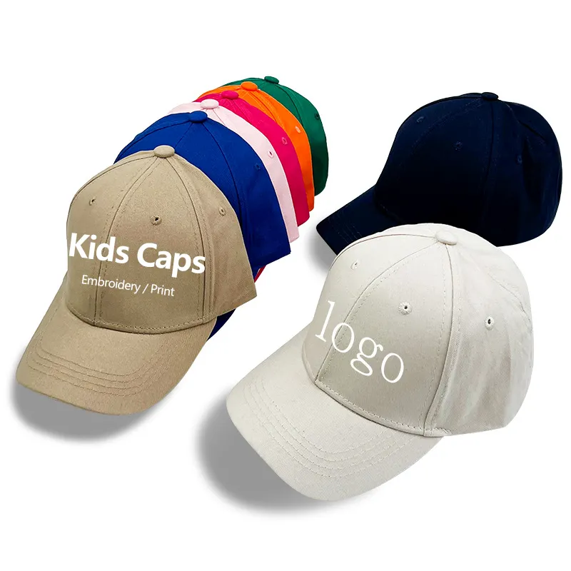 หมวกกีฬา Gorras สำหรับเด็ก,หมวกเบสบอลปักลายโลโก้สีล้วนหมวกวิ่งสำหรับเด็ก