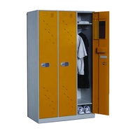 Casier En Acier 3 portes Haute Vêtements Casier Avec Serrure À Code