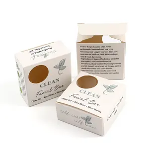 Eco amigável personalizado reciclável sabão embalagem papel caixas para casa feita bar sabão embalagens