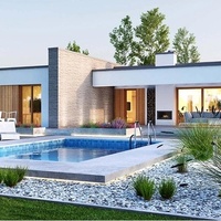 Villa préfabriquée durable, ignifuge, imperméable, légère, élégante, style moderne, excellent rapport qualité-prix, fabrication en usine