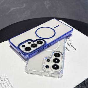 เคสโทรศัพท์แบบใสพร้อมแม่เหล็กสำหรับชาร์จไร้สายสำหรับ Samsung Galaxy S26 Ultra S25 S24 A57 ฝาหลังแข็งใส - Product Image 3