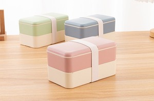 Bencircle A07 Compact Heated Microwavable Dual-Tier BPA Free Eco-Friendly Food Grade Plastic <b>Lunch</b> <b>Box</b> with Leakproof Lid - Product Image 2